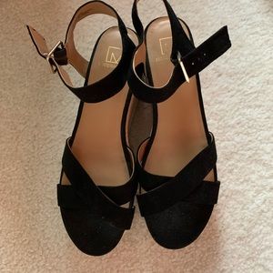 Black Platform Espadrille Sandals